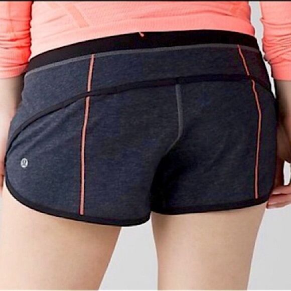 🍋Lululemon speed shorts in heathered black size small or med need to make sure. - Picture 1 of 6